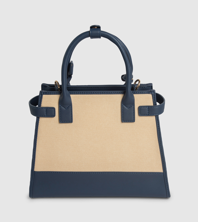 Contrast Detail Mini Satchel Bag