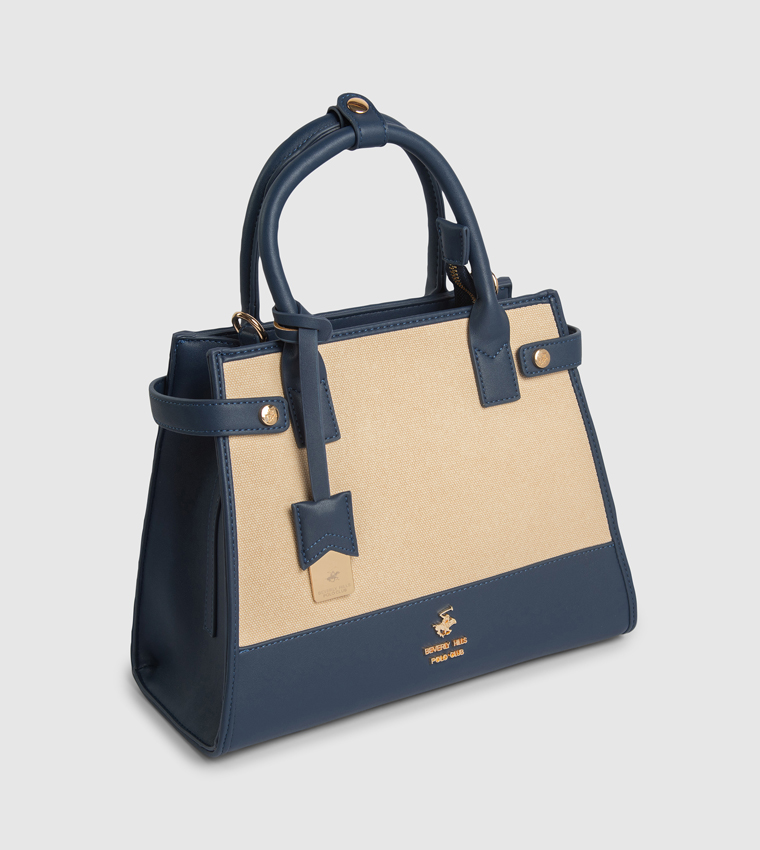 Contrast Detail Mini Satchel Bag