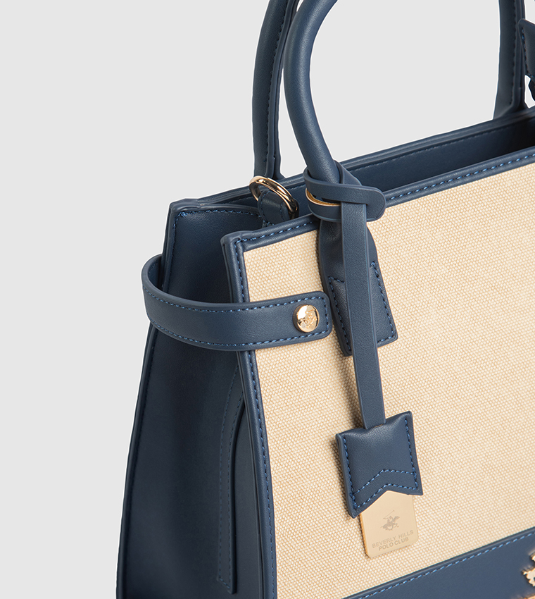 Contrast Detail Mini Satchel Bag