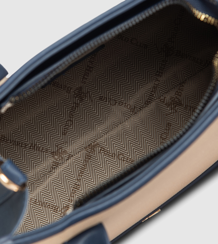 Contrast Detail Mini Satchel Bag