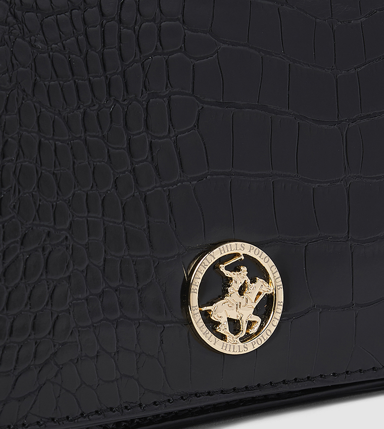 Croc Textured Clutch Bag