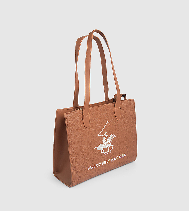 Logo Embroidered Shoulder Bag
