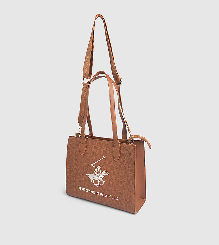 Logo Embroidered Shoulder Bag