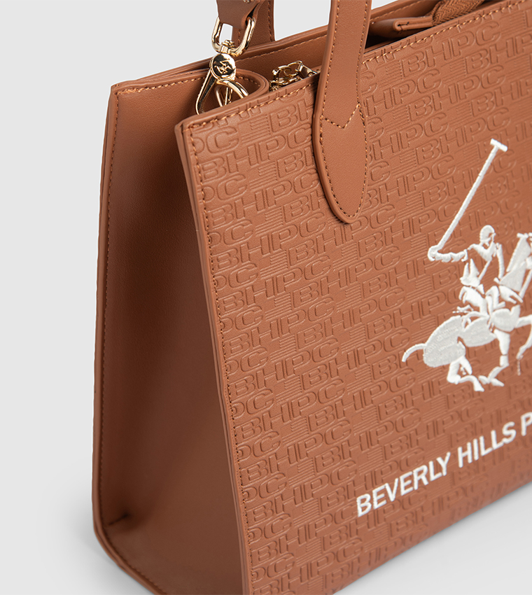 Logo Embroidered Shoulder Bag