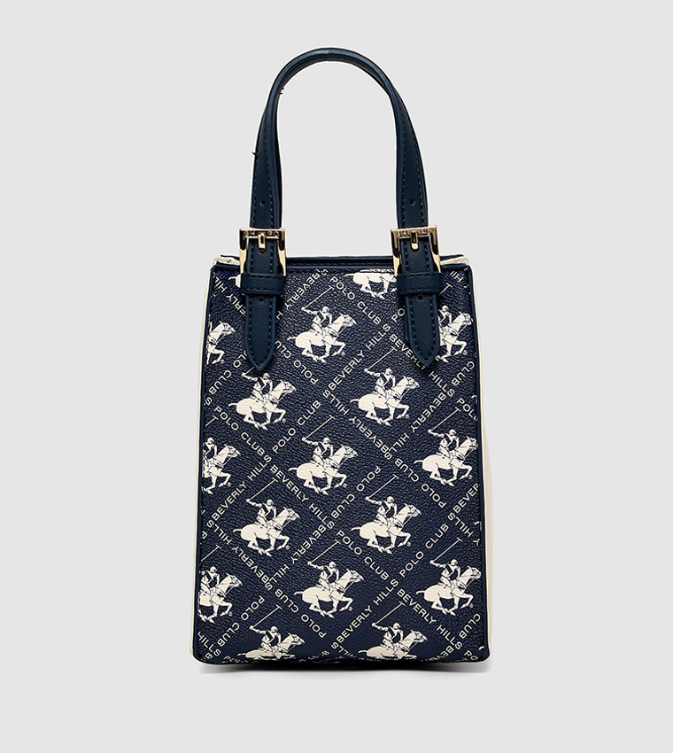 Logo Patterned Mini Tote Bag