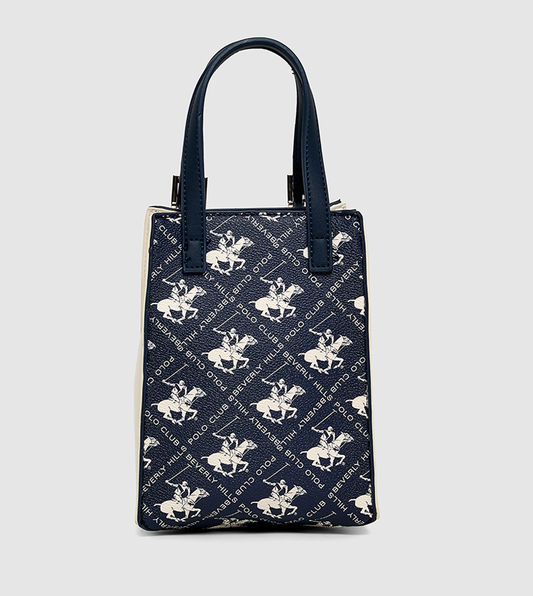 Logo Patterned Mini Tote Bag