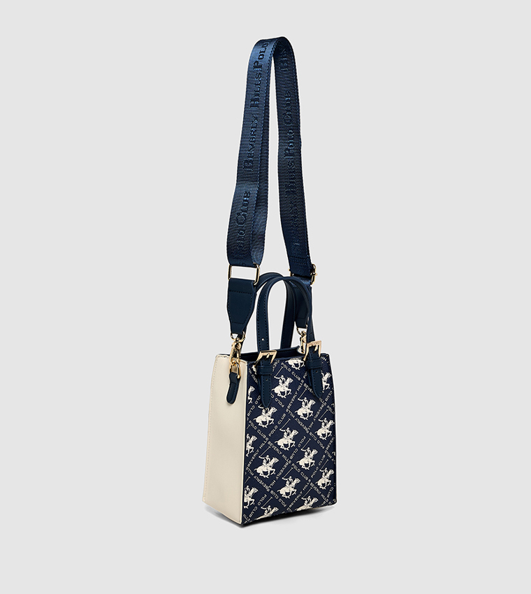 Logo Patterned Mini Tote Bag