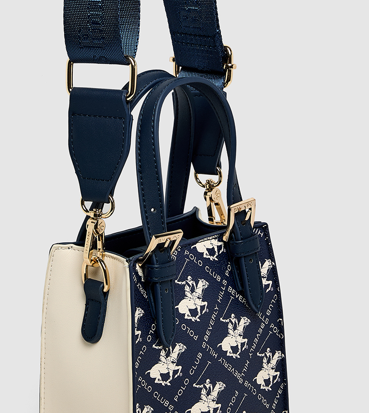 Logo Patterned Mini Tote Bag