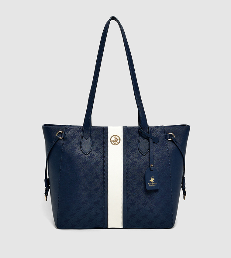 Logo Detail Zippered Shoulder Bag
