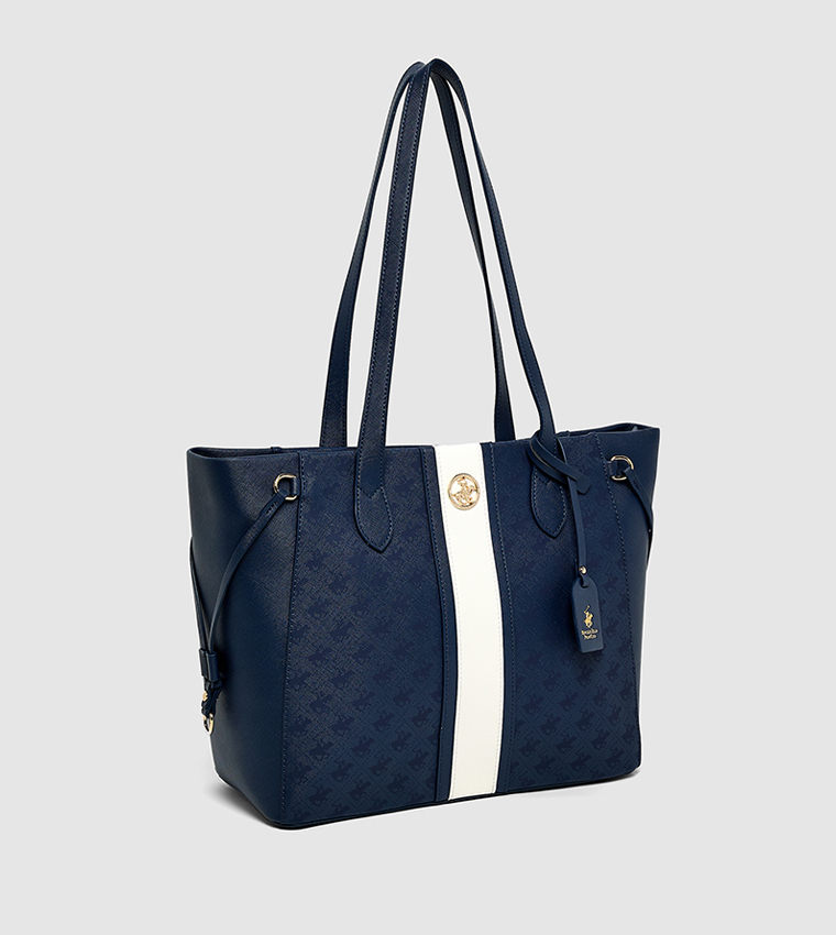 Logo Detail Zippered Shoulder Bag