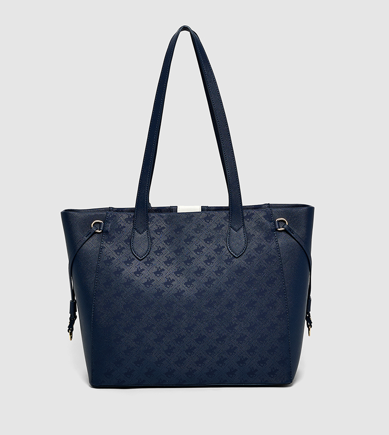 Logo Detail Zippered Shoulder Bag