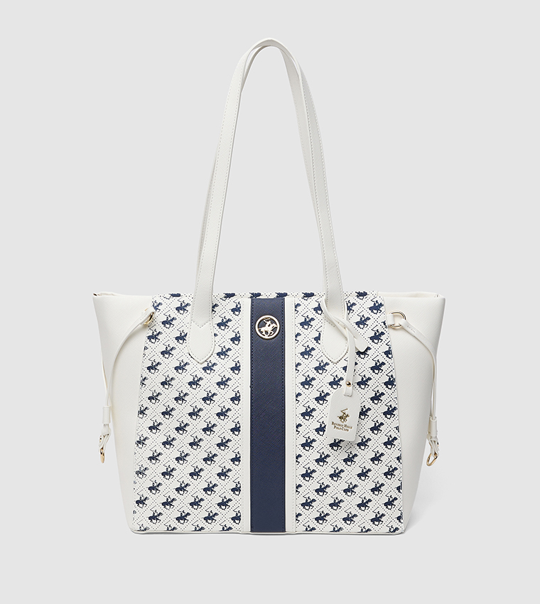 Logo Detail Zippered Shoulder Bag