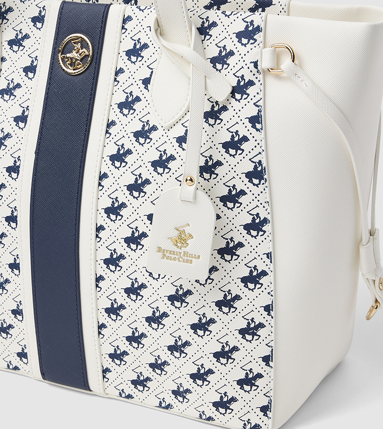 Logo Detail Zippered Shoulder Bag