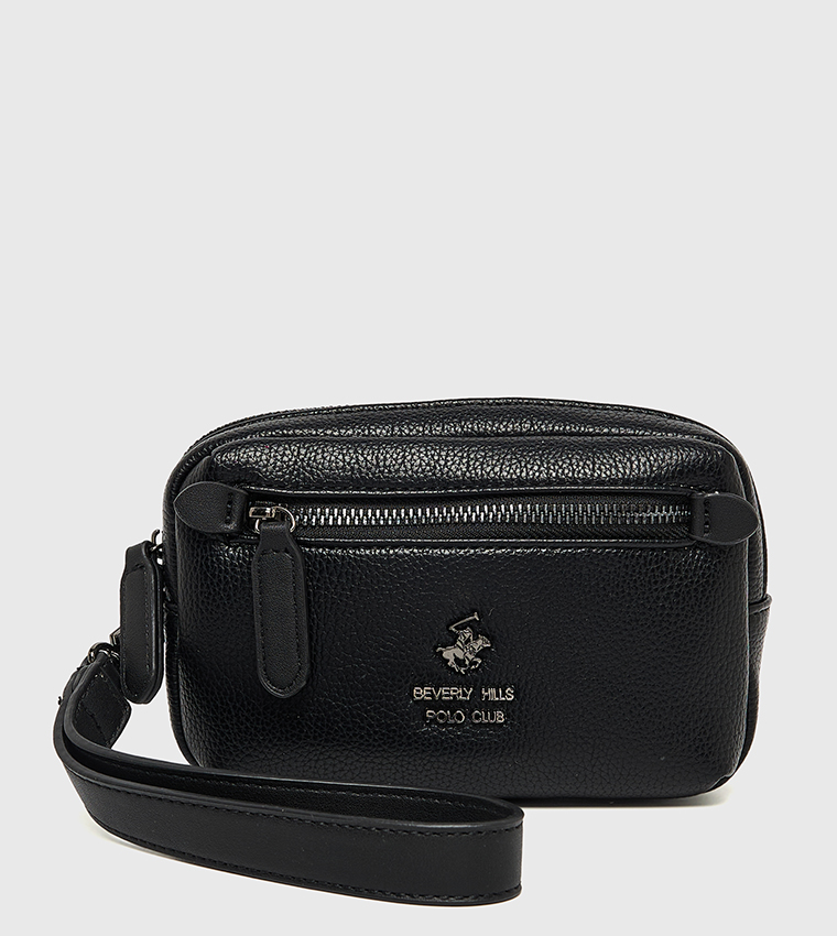 Textured Toiletry Bag with Wrist Strap