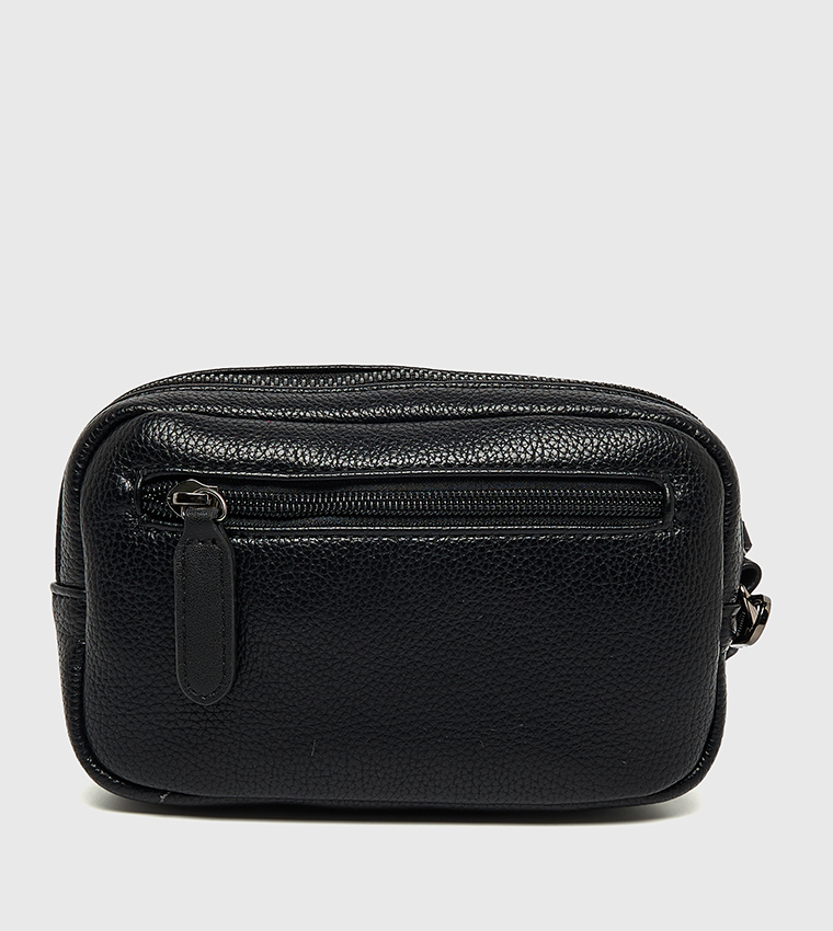 Textured Toiletry Bag with Wrist Strap