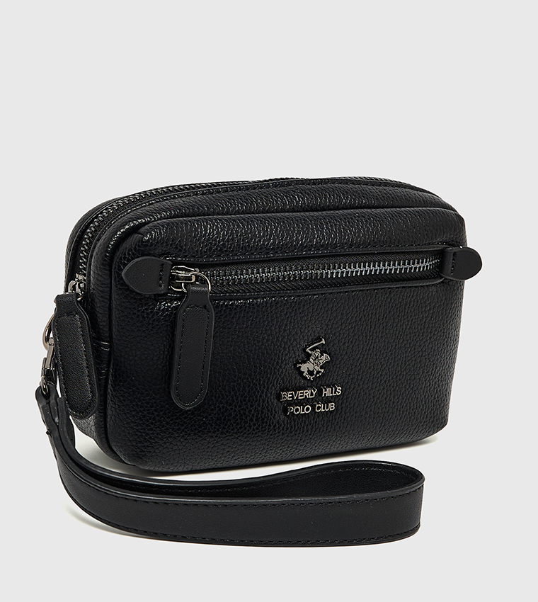 Textured Toiletry Bag with Wrist Strap