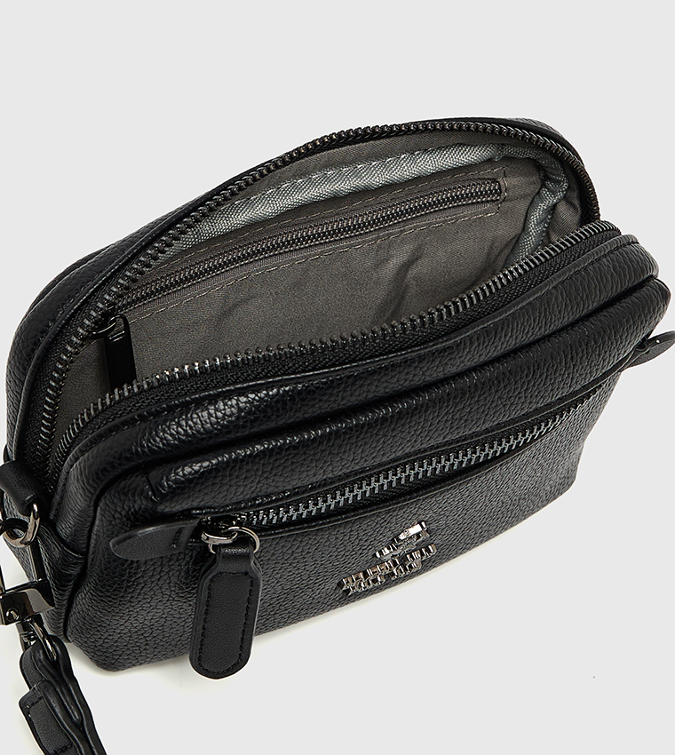 Textured Toiletry Bag with Wrist Strap