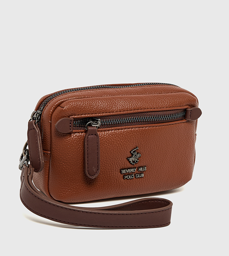 Textured Toiletry Bag with Wrist Strap