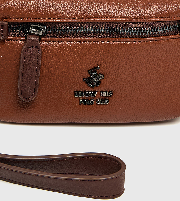 Textured Toiletry Bag with Wrist Strap