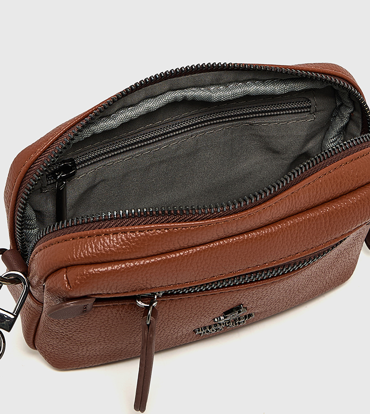 Textured Toiletry Bag with Wrist Strap