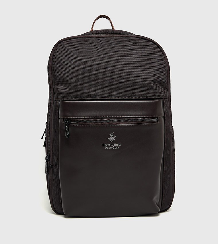 Logo Detail Front Pocket Backpack