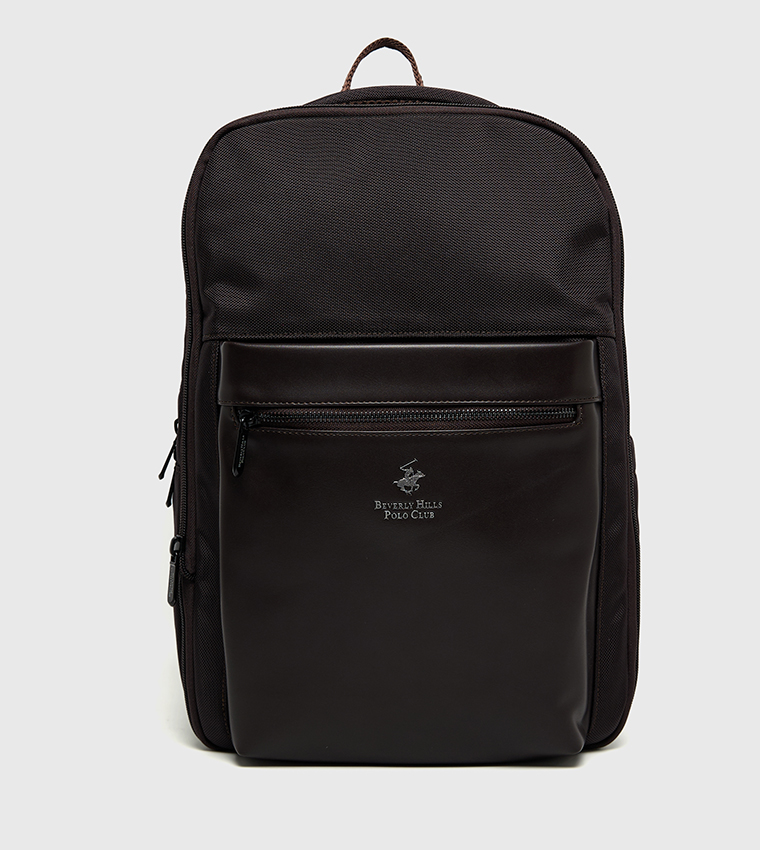 Logo Detail Front Pocket Backpack