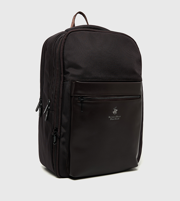 Logo Detail Front Pocket Backpack