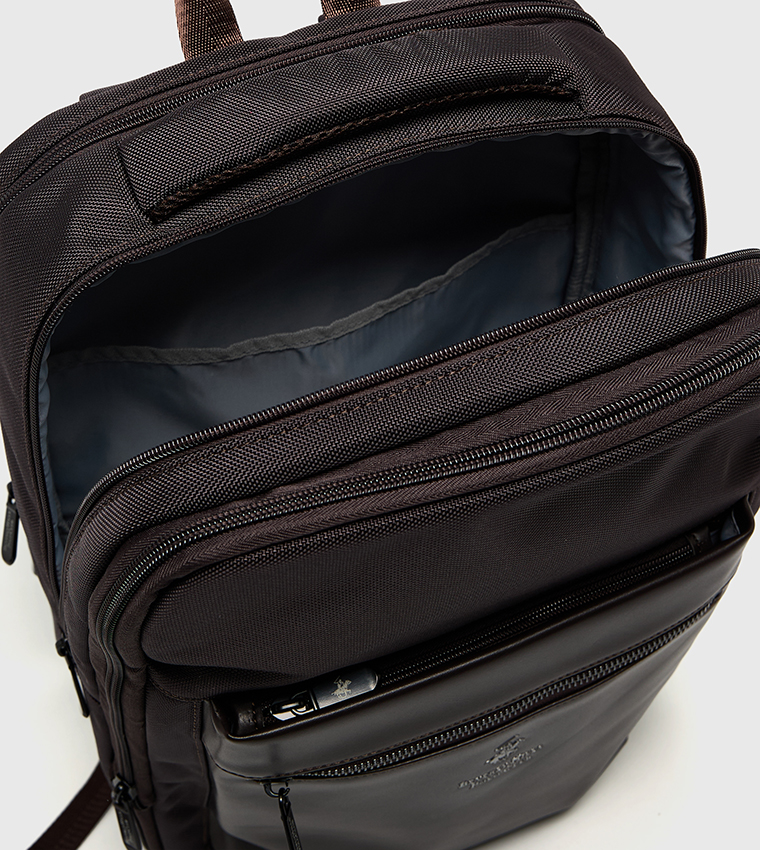 Logo Detail Front Pocket Backpack