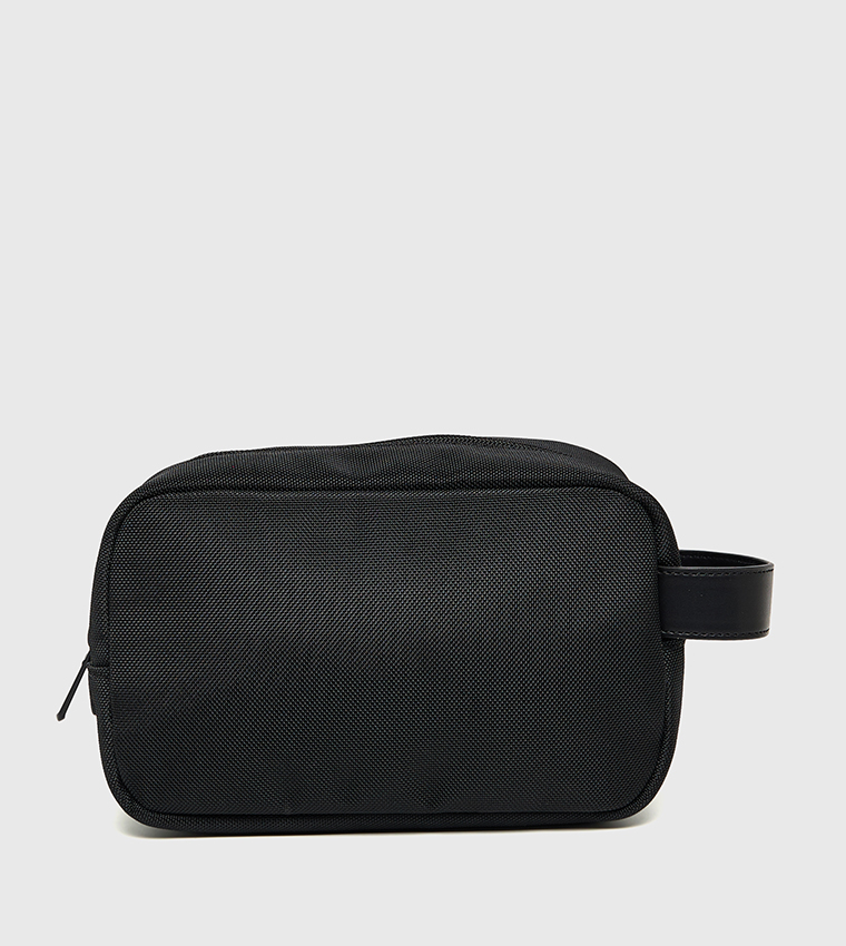 Logo Detail Toiletry Bag with Side Strap