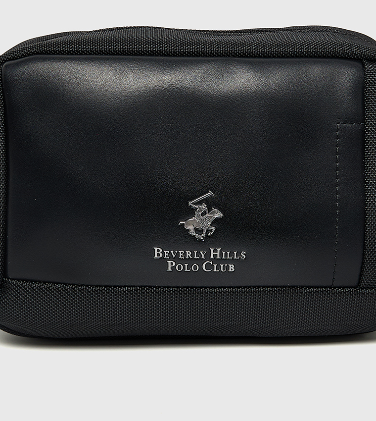 Logo Detail Toiletry Bag with Side Strap