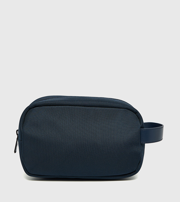 Logo Detail Toiletry Bag with Side Strap