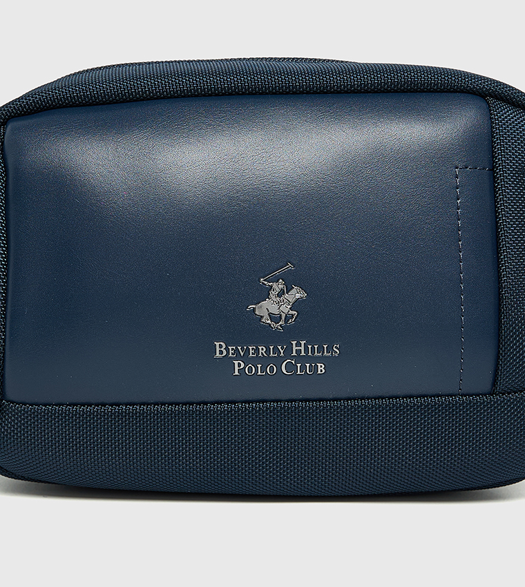 Logo Detail Toiletry Bag with Side Strap