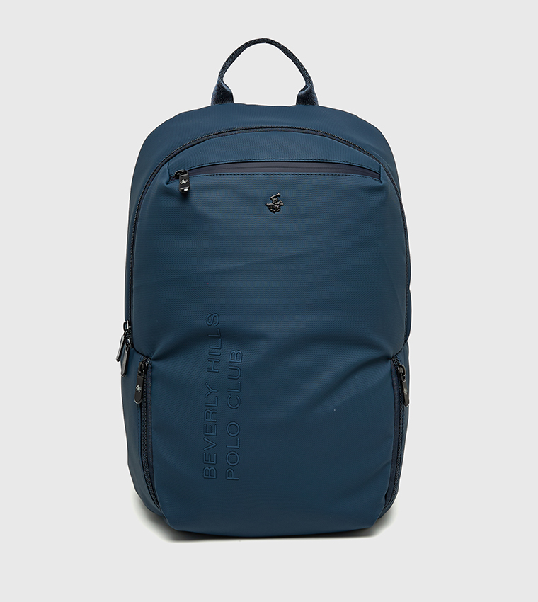Solid Zip-Closure Backpack