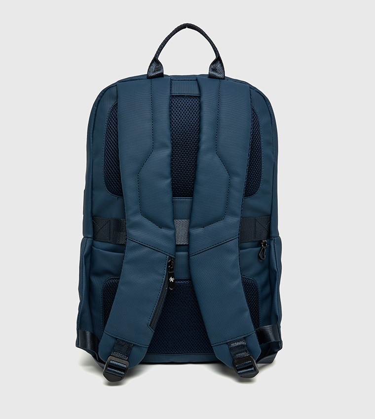Solid Zip-Closure Backpack