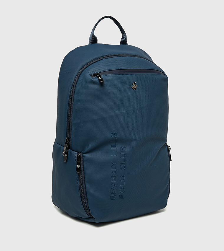 Solid Zip-Closure Backpack