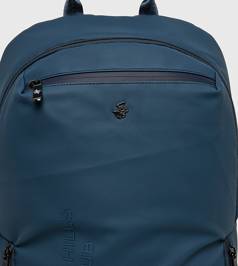 Solid Zip-Closure Backpack