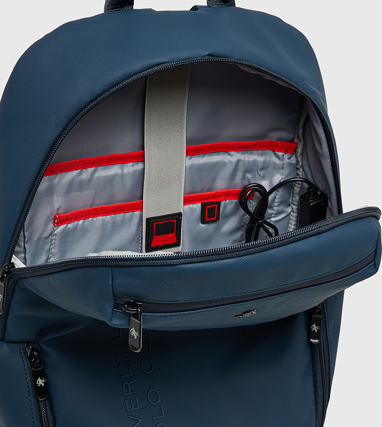 Solid Zip-Closure Backpack