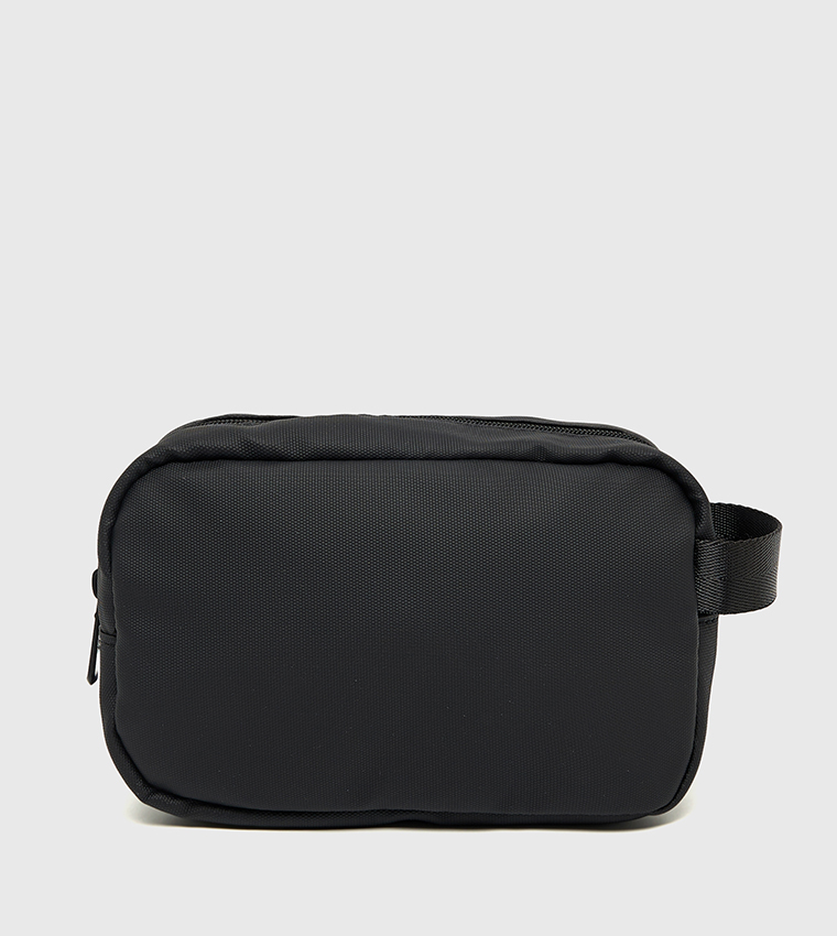 Logo Detail Toiletry Bag with Side Strap