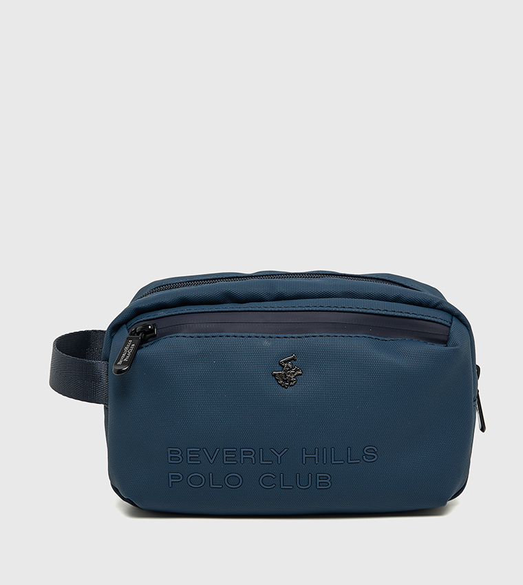Logo Detail Toiletry Bag with Side Strap