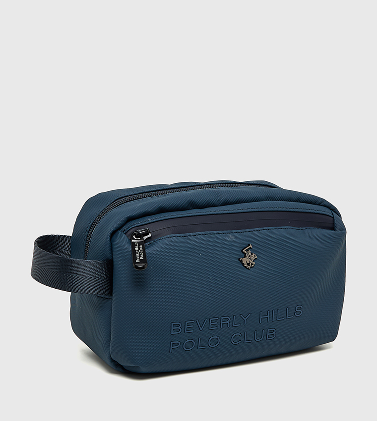 Logo Detail Toiletry Bag with Side Strap