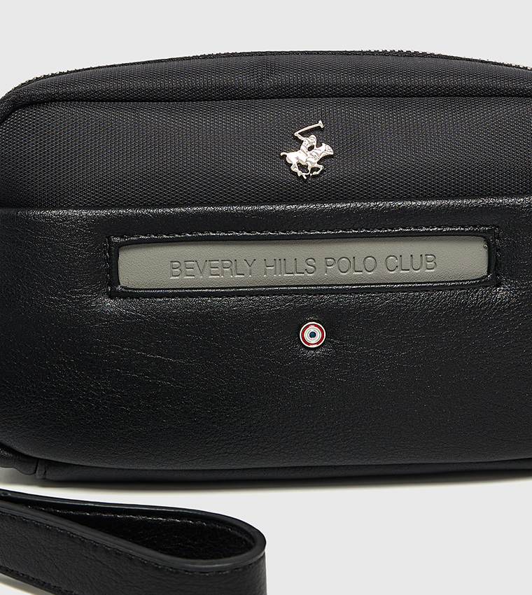 Logo Detail Toiletry Bag with Wrist Strap