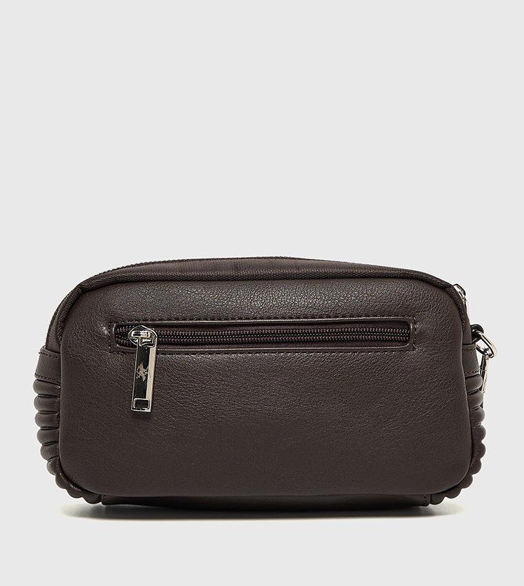 Logo Detail Toiletry Bag with Wrist Strap