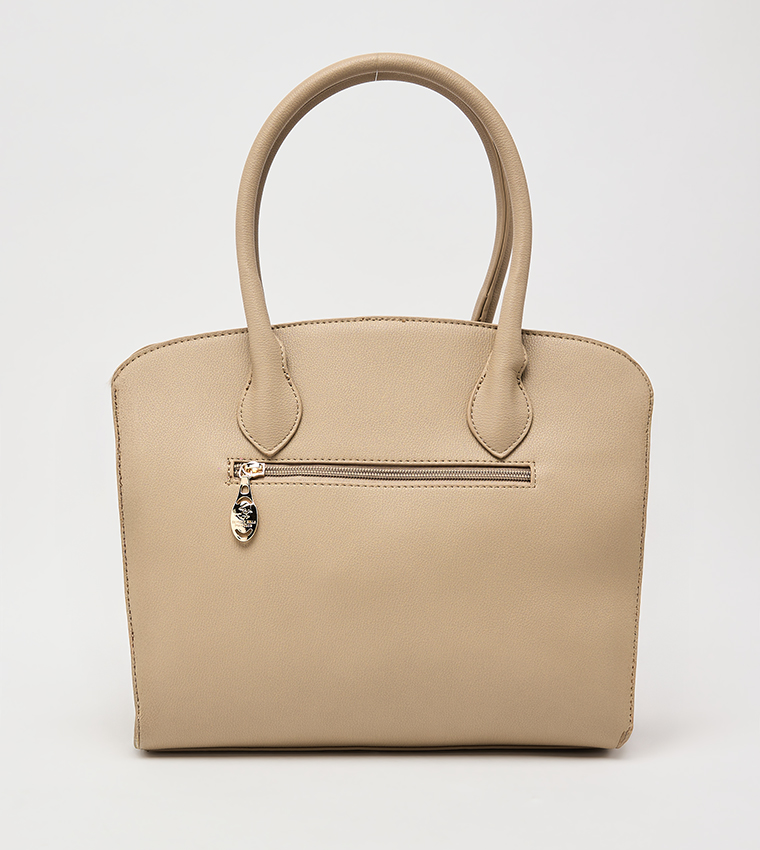 Textured Satchel Bag