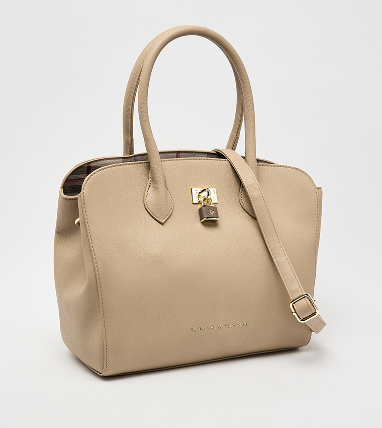 Textured Satchel Bag