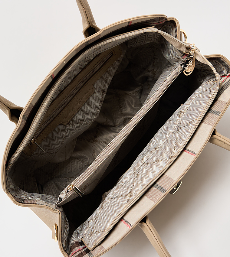 Textured Satchel Bag