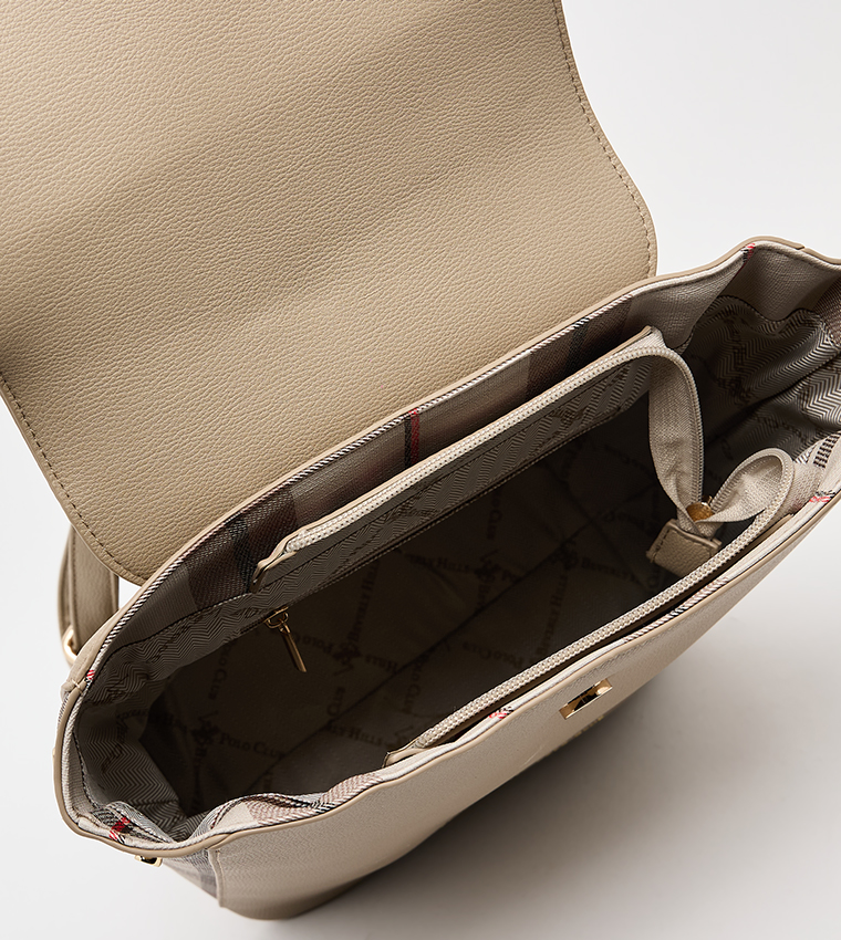 Textured Flap Backpack