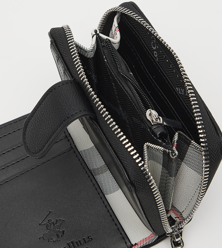 Logo Detail Zip-Around Wallet