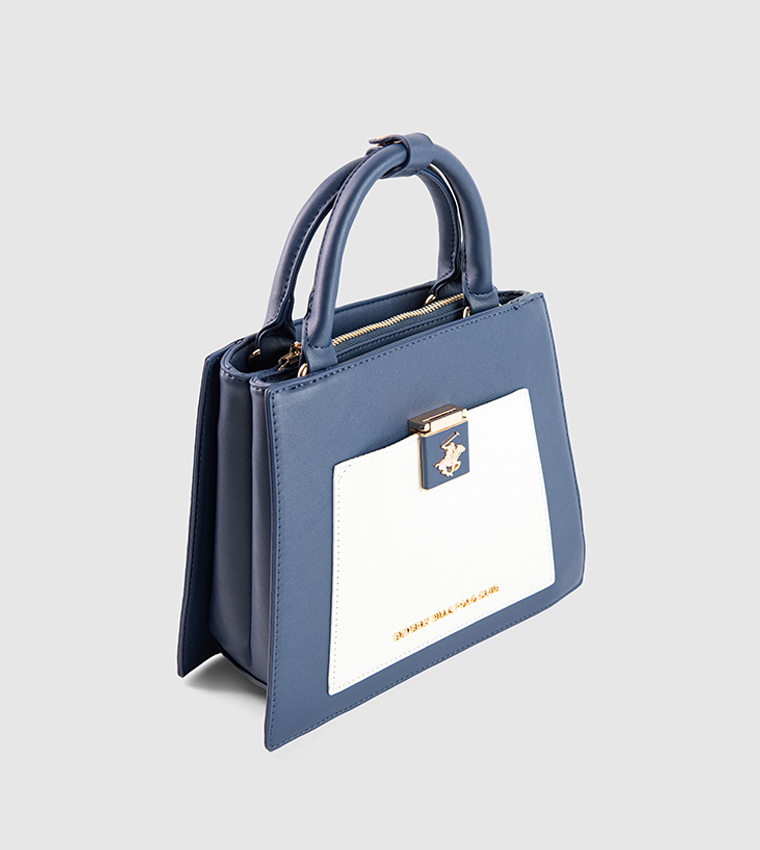 Color Block Satchel Bag