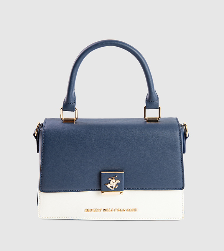 Color Block Top Handle Bag