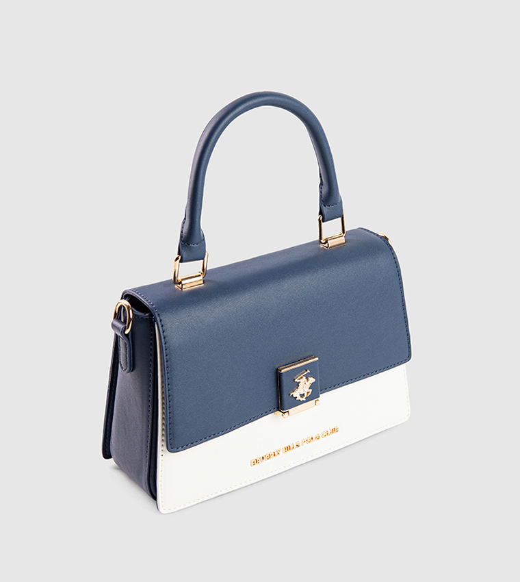 Color Block Top Handle Bag